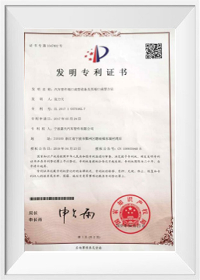 Patentcertificaat van de uitvinding